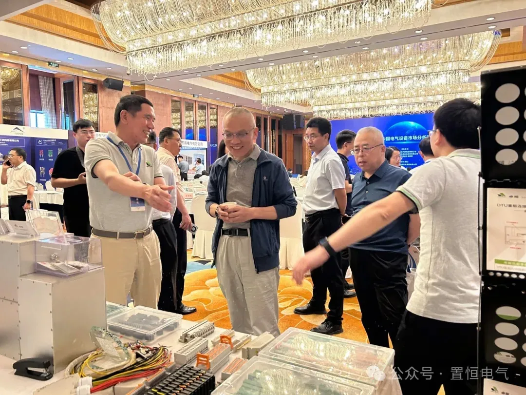 置恒姚总与展会专家交流 展会直击丨2024中国电气设备市场分析研讨会:置恒荣获先进单位称号(图6)
