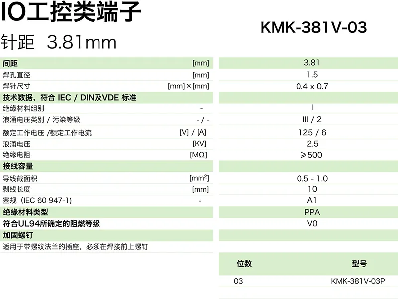 固定式端子台KMK-381V-03(图1)