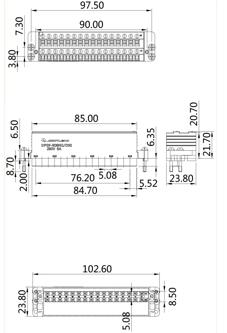 螺钉插拔式接插件DPGF-508NQ/1-D32(图1)